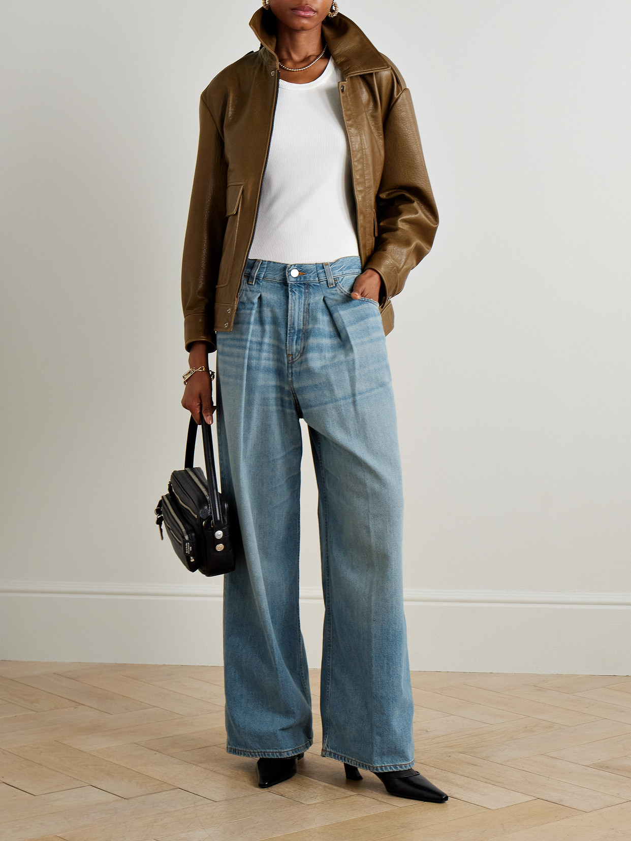Haikure Candy Pleated Boyfriend Jeans