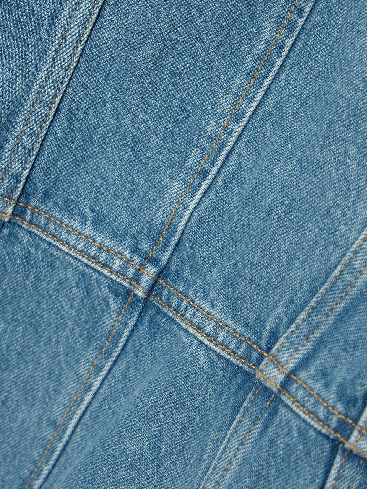Haikure Darly Paneled Denim Mini Dress In Blue