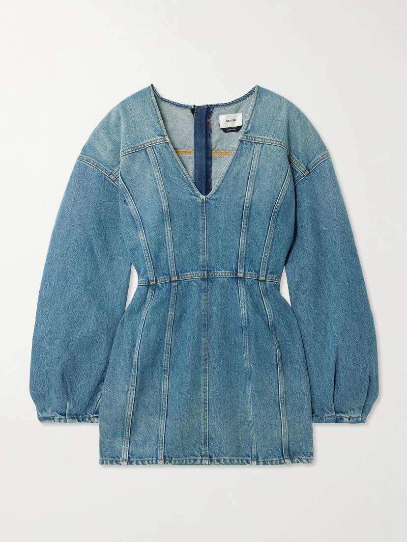 Haikure Darly Paneled Denim Mini Dress