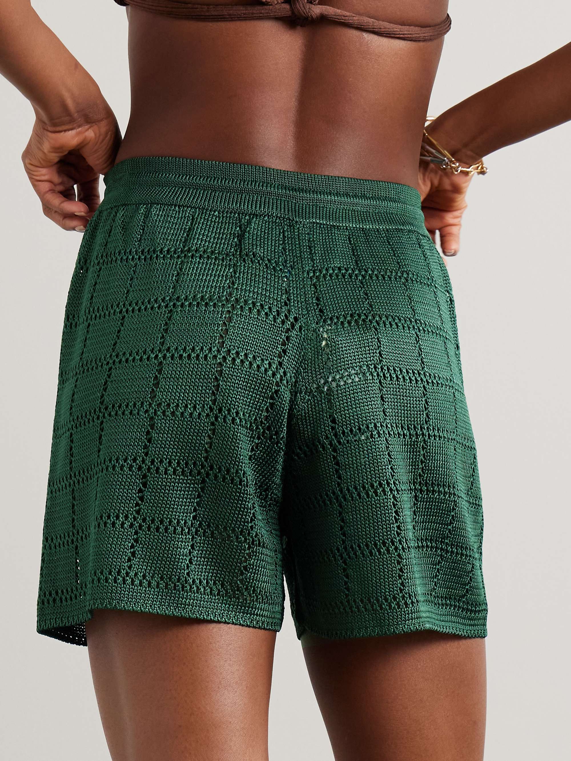 CALLE DEL MAR + NET SUSTAIN crochet-knit shorts