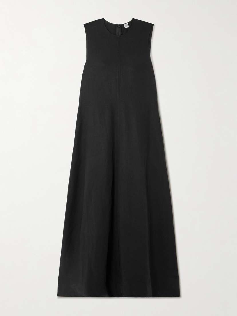 TOTEME Lyocell And Linen-blend Midi Dress