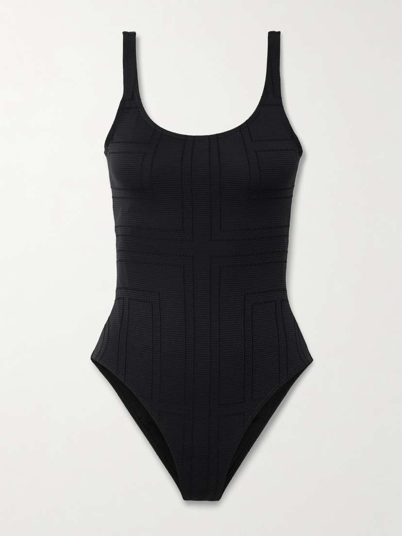 TOTEME Ribbed Pointelle-knit Recycled Swimsuit