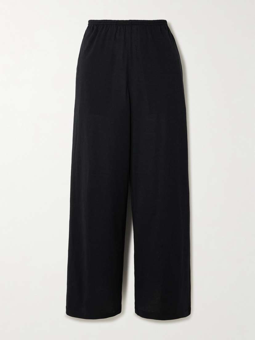 TOTEME Silk And Organic Cotton-blend Jersey Pants