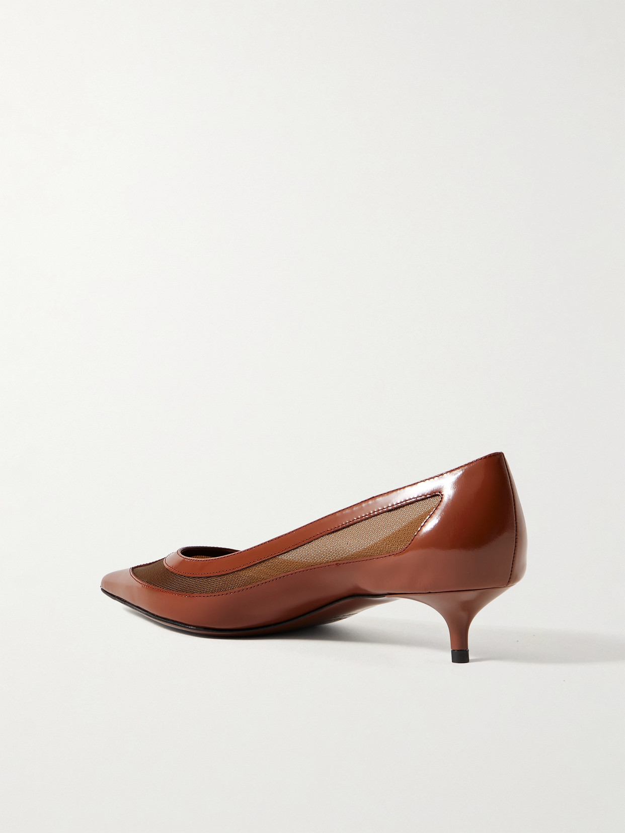 Amelia 30 Mesh-Trimmed Pumps