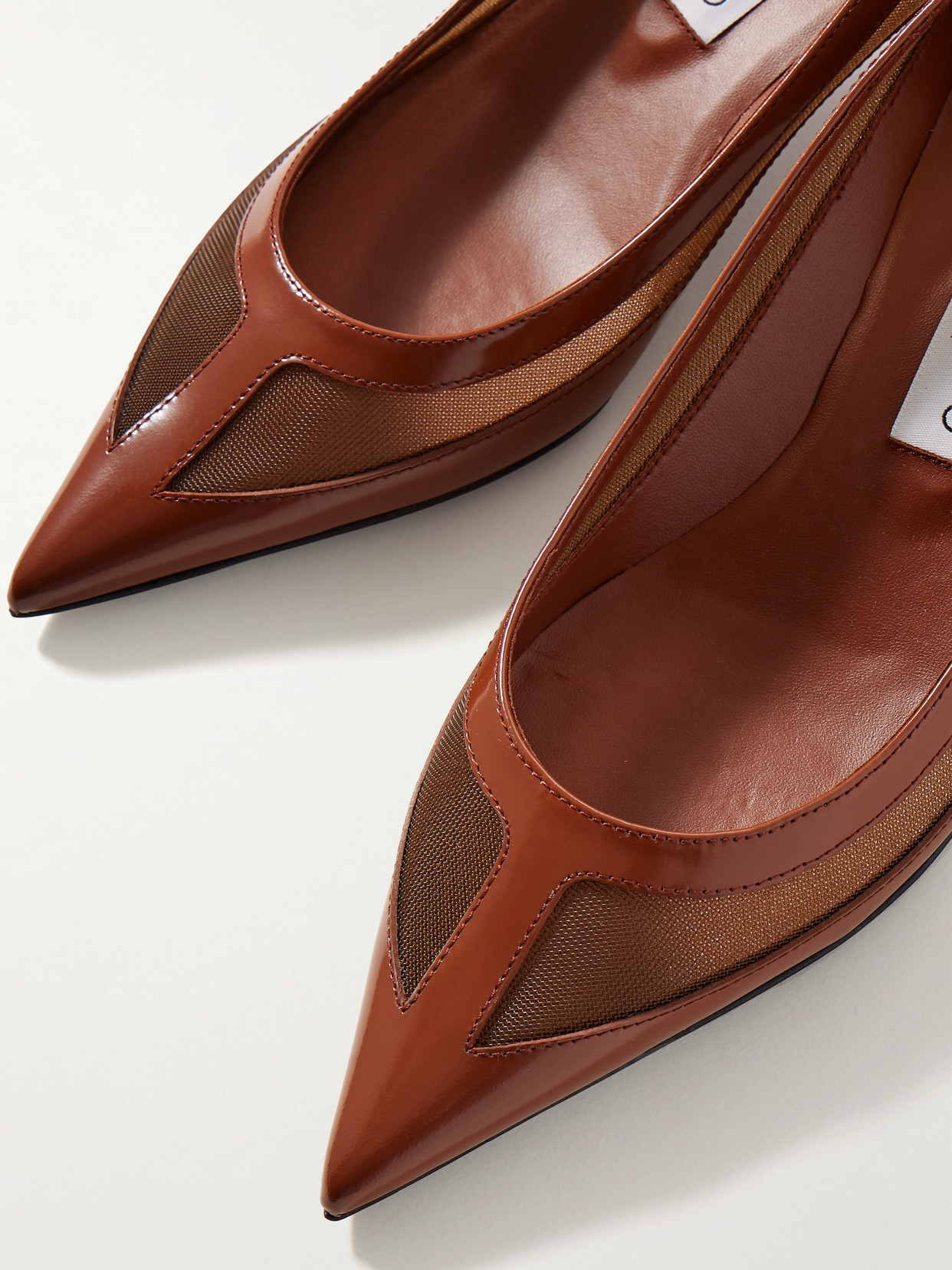 Amelia 30 Mesh-Trimmed Pumps