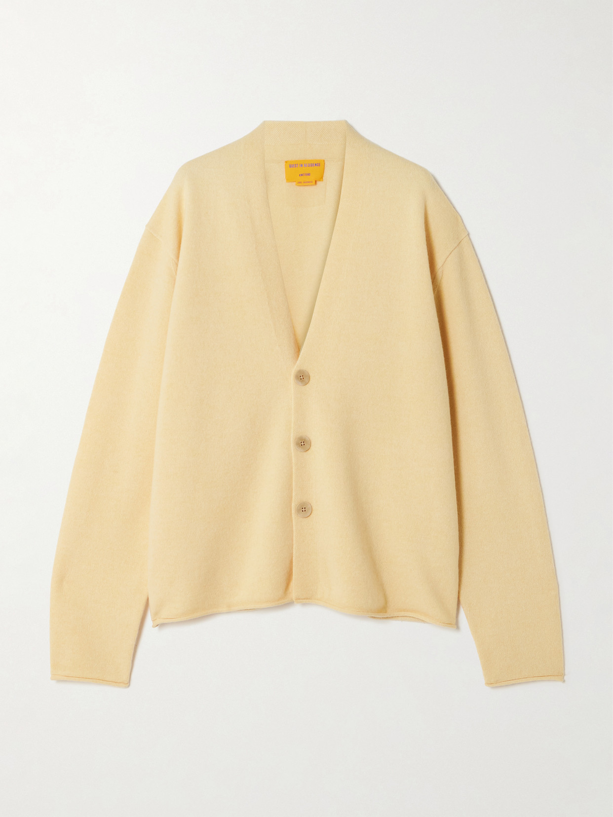 Guest In Residence Everywear Oversized Cashmere Cardigan In Yellow