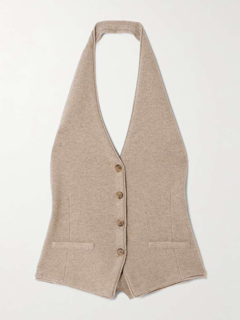 Guest In Residence Cashmere Halterneck Vest