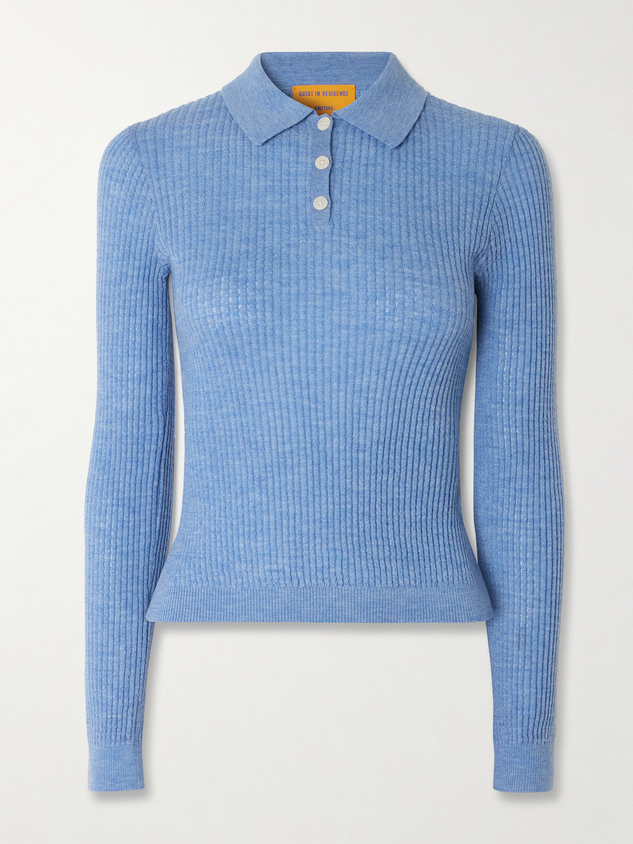 Guest In Residence Shrunken Crewneck Sweater In Cashmere In Blue