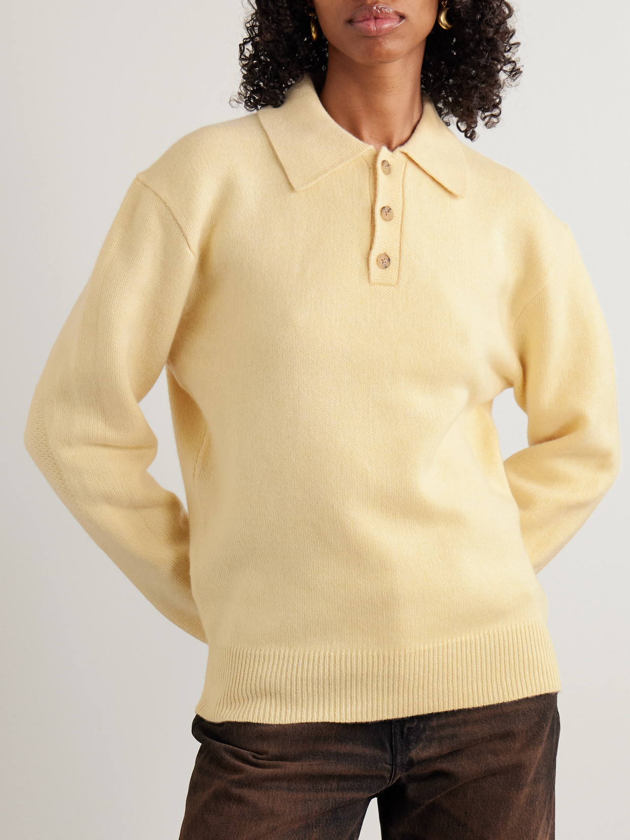 Guest In Residence Allday Cashmere Polo Shirt In Multi