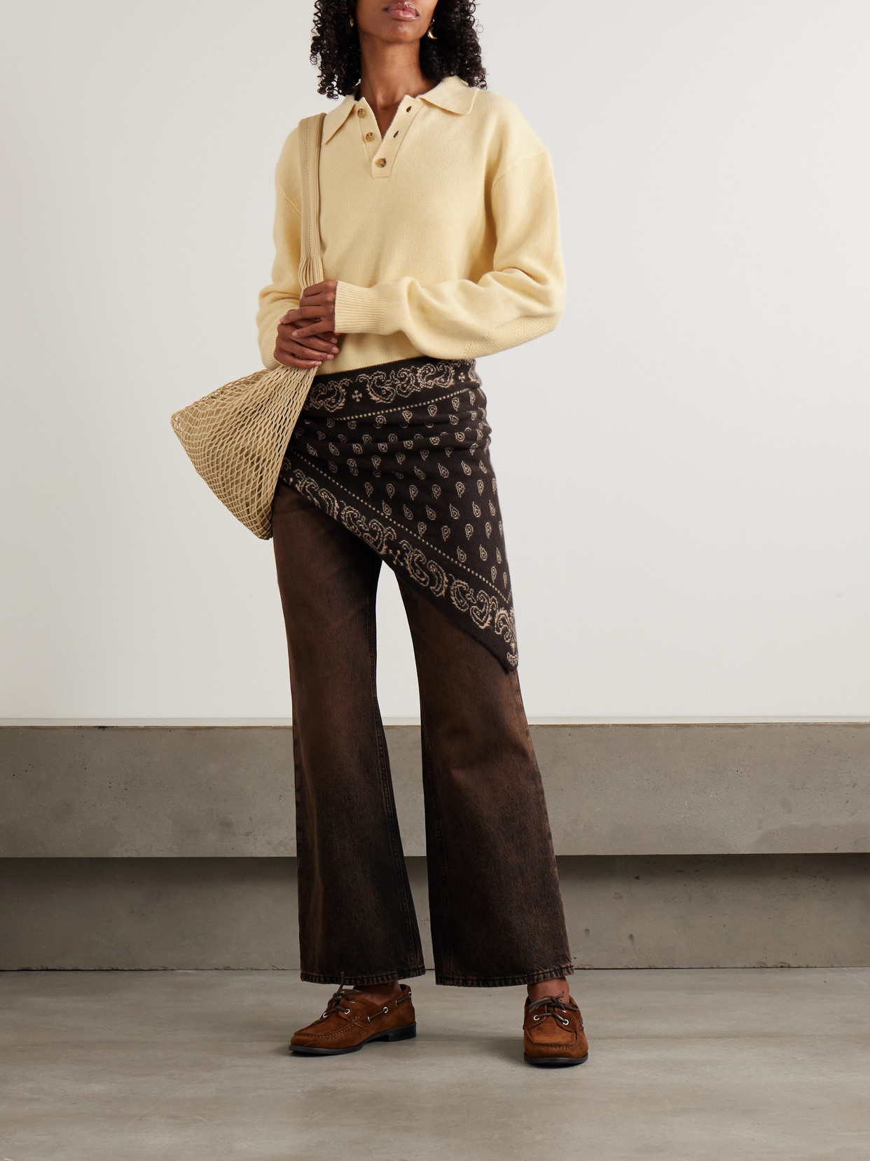 Guest In Residence Allday Cashmere Polo Shirt In Multi