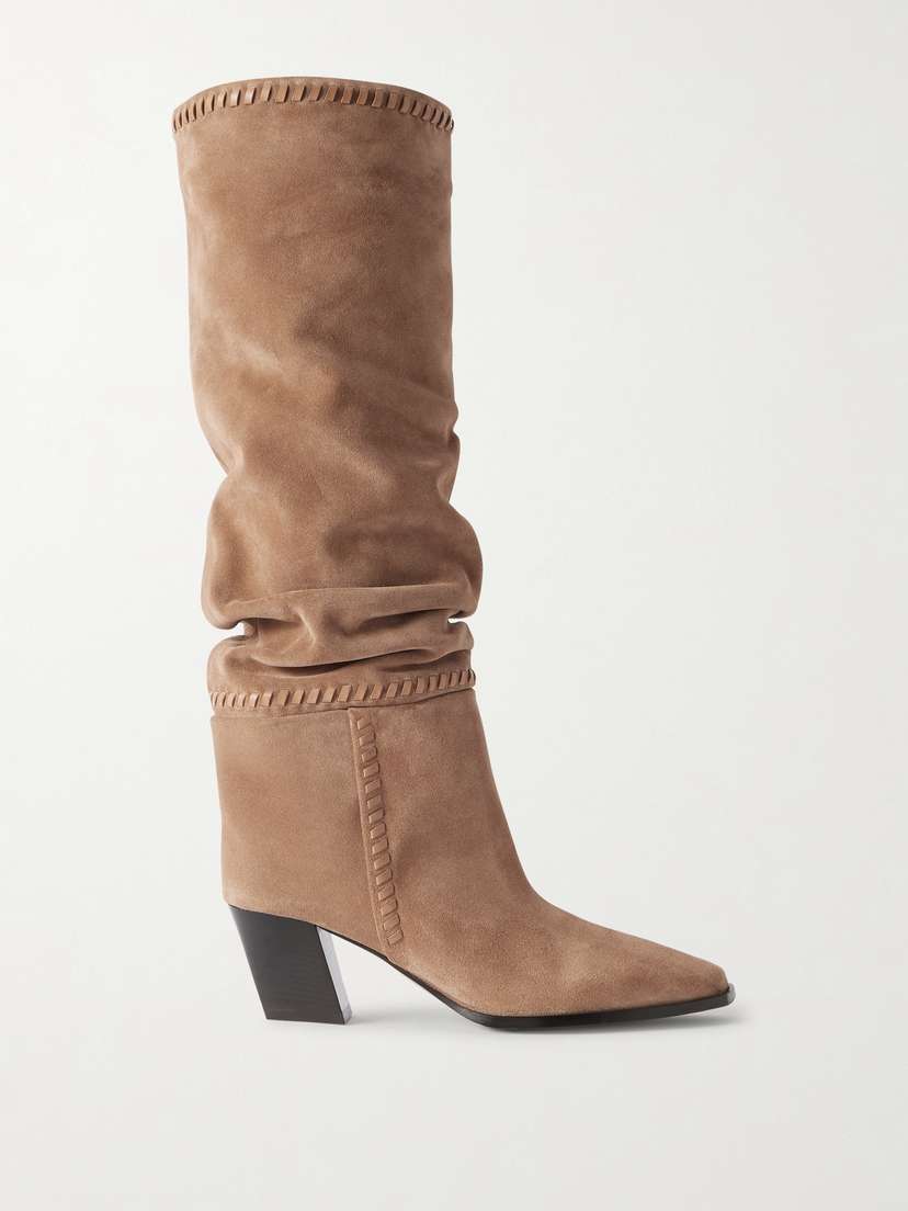 Jimmy Choo Hart Stitch 60 Suede Knee Boots