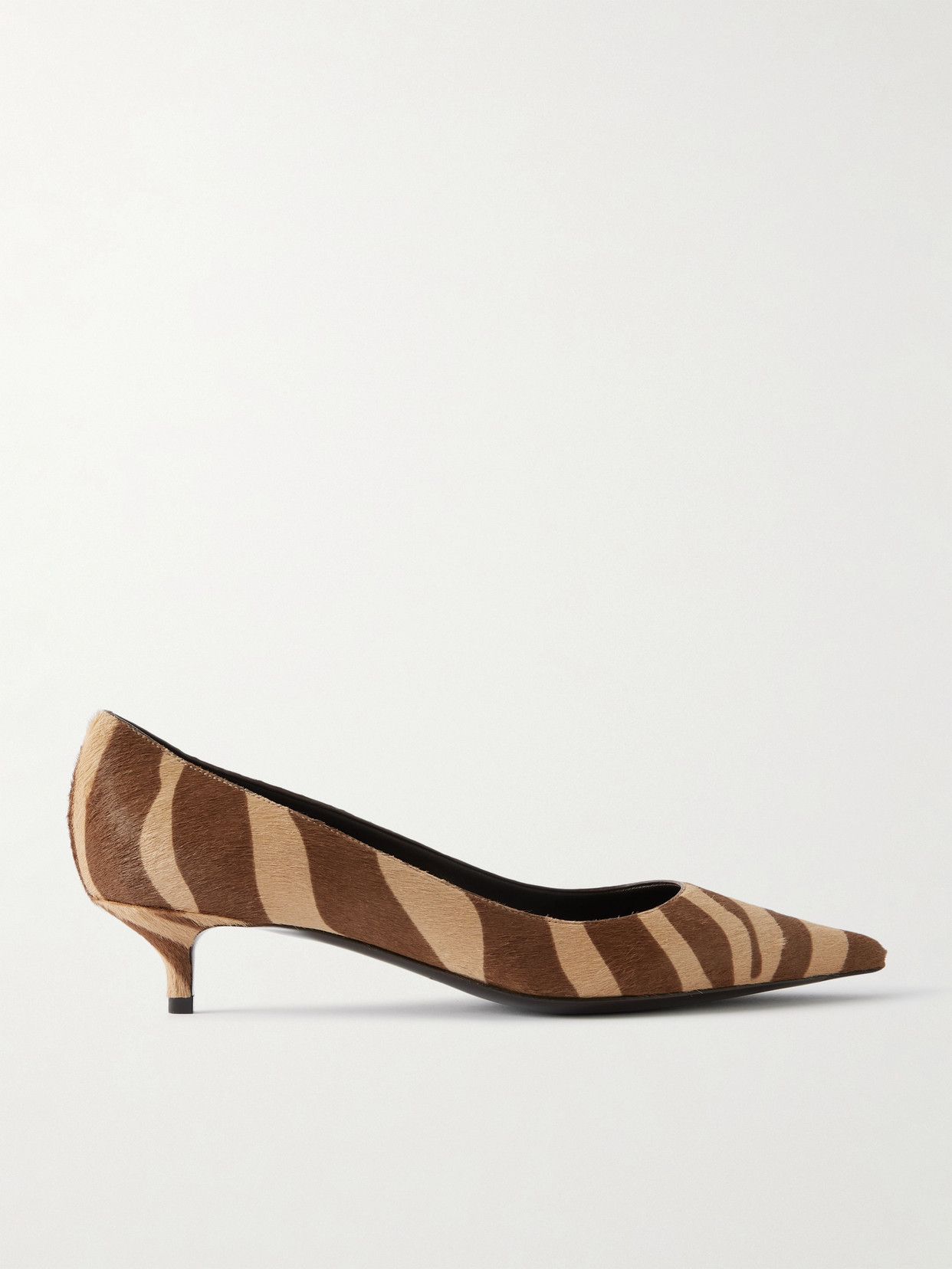 Jimmy Choo Amelia 30 Zebra-print Calf Hair Pumps In Brown