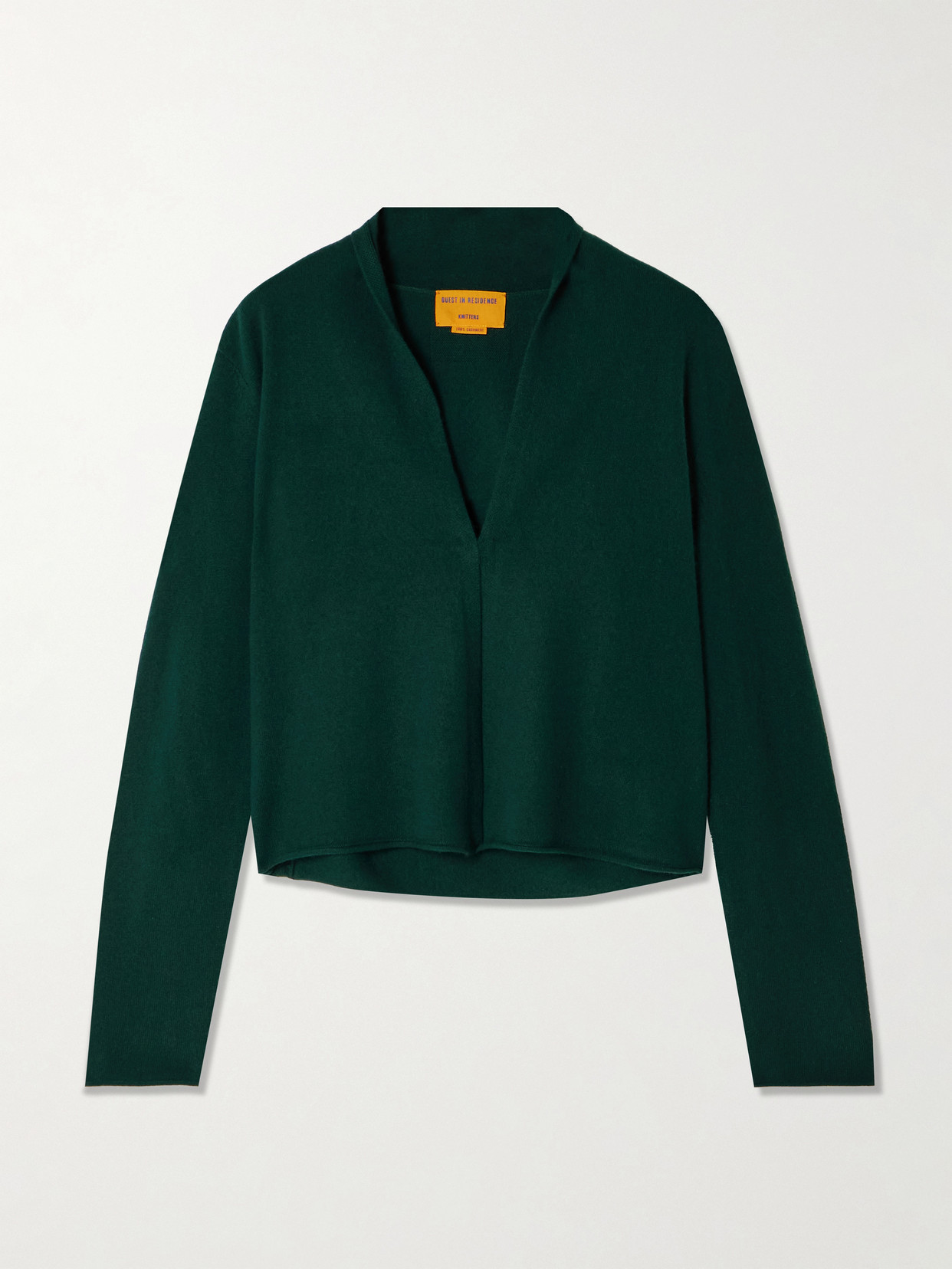 Guest In Residence Stealth Cashmere Cardigan In Green