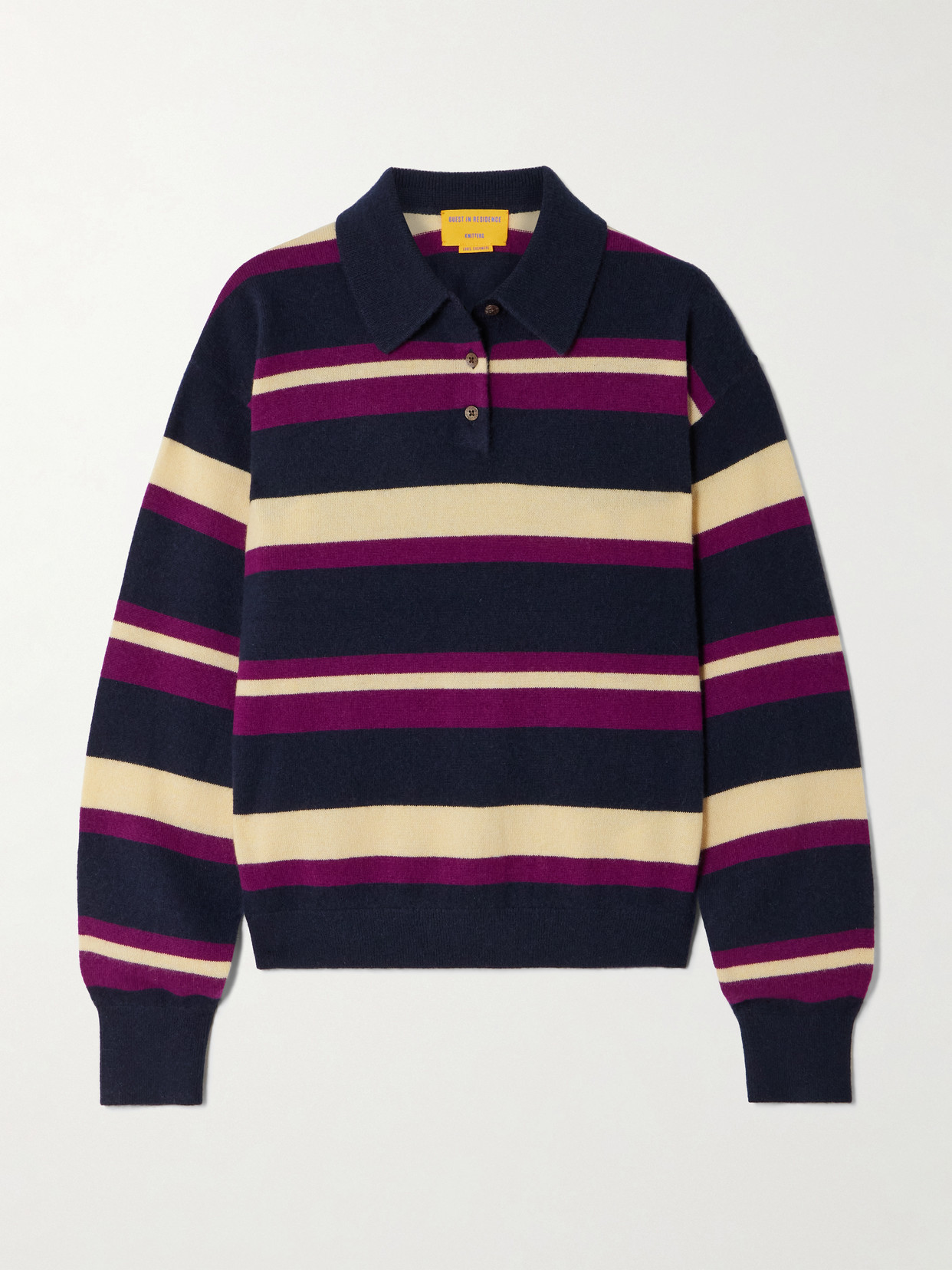 Guest In Residence Collegiate Stripe Polo Multicolor In Multi