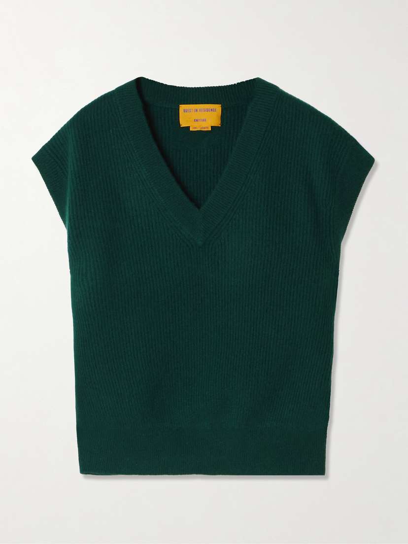 Guest In Residence Ribbed Cashmere Tank