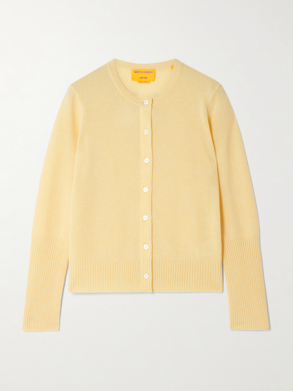 Guest In Residence Jane Cashmere Cardigan In Yellow