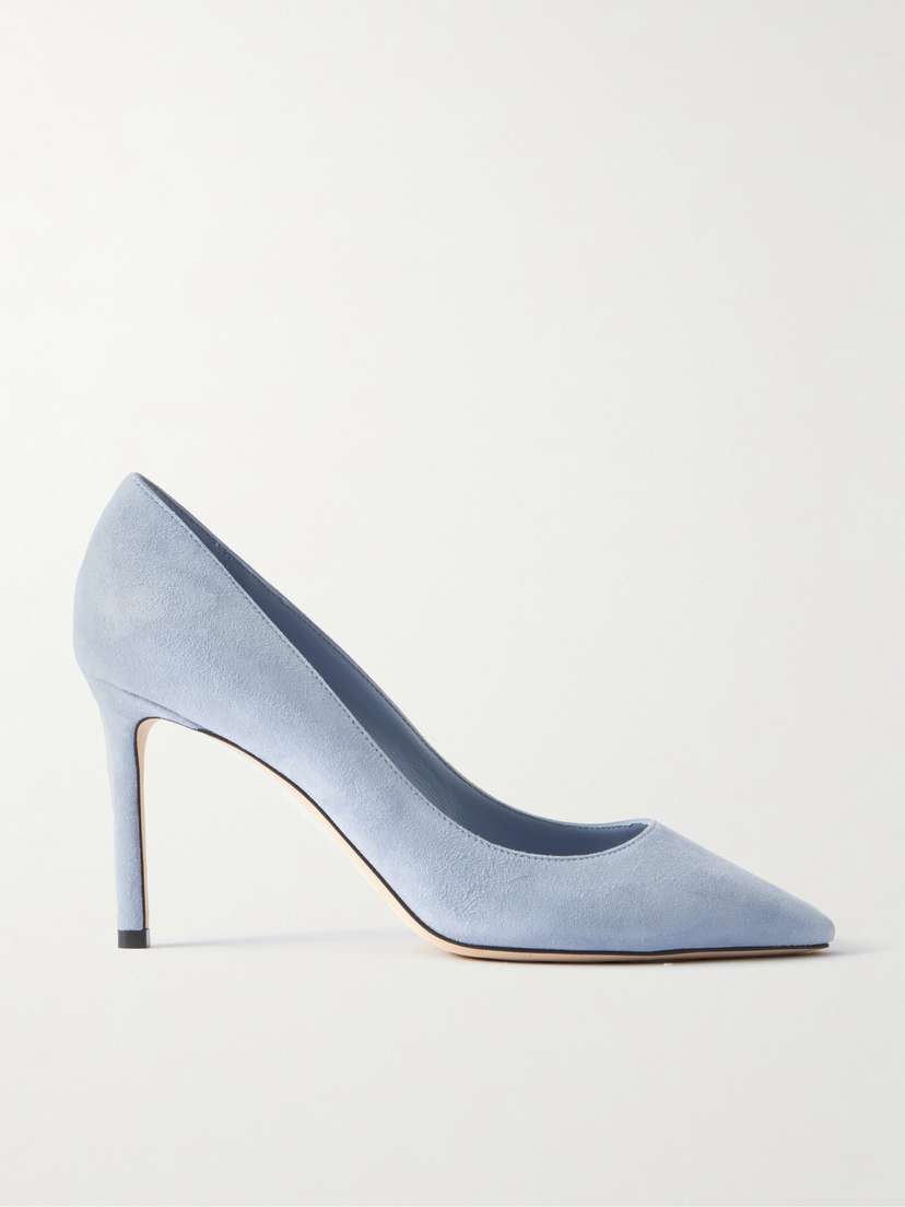 Jimmy Choo Romy 85 Suede Pumps