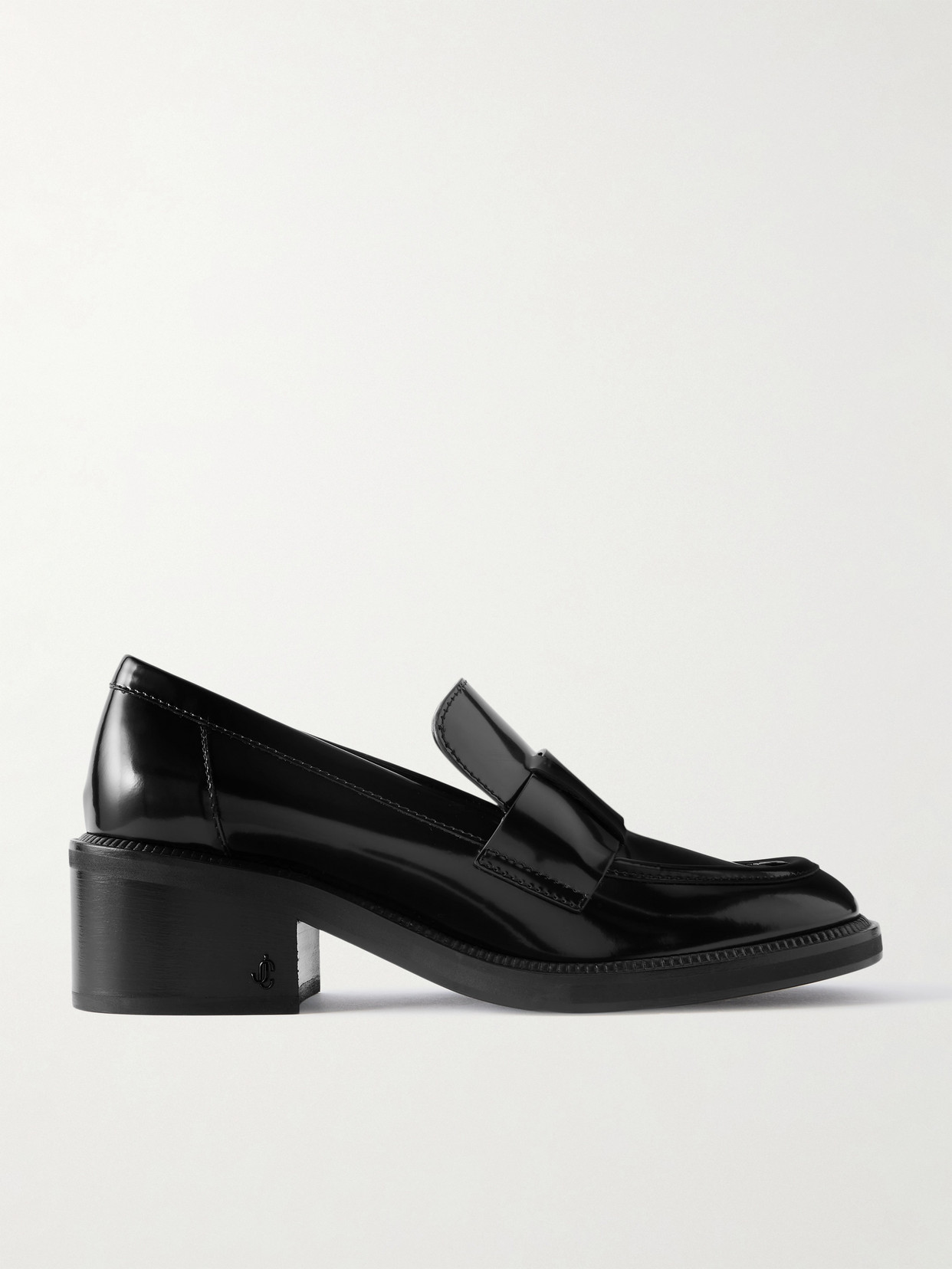 Jimmy Choo Tylor Patent-leather Loafers In Black
