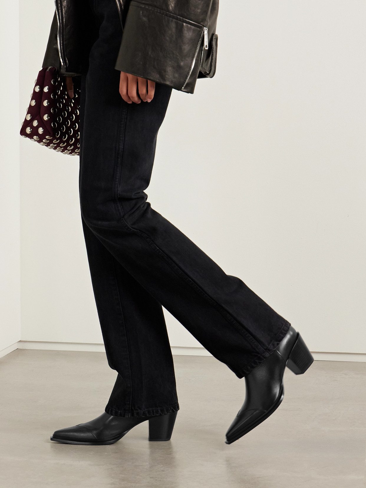 Jimmy Choo Cece 60 Leather Ankle Boots In Black