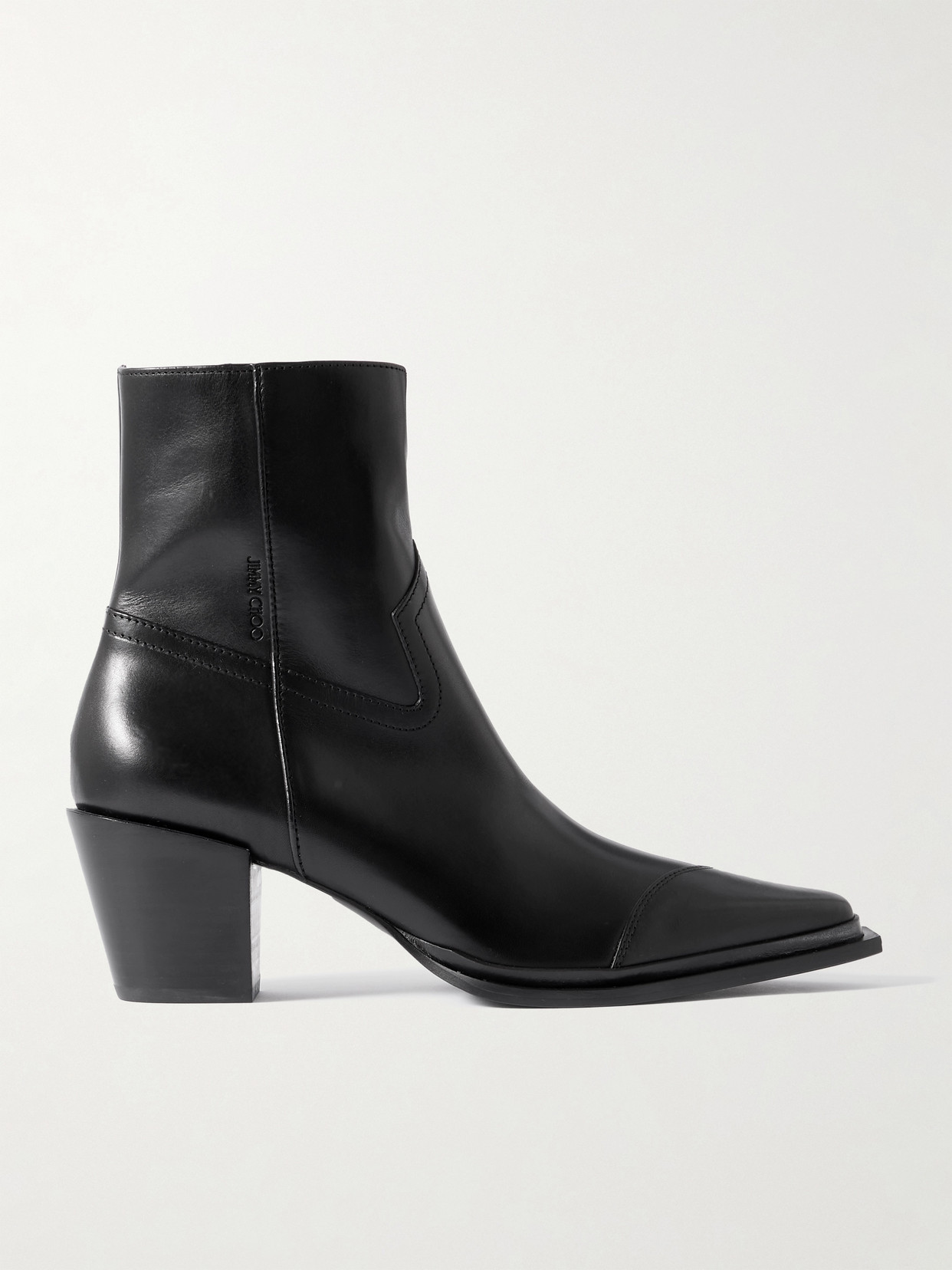 Jimmy Choo Cece 60 Leather Ankle Boots In Black
