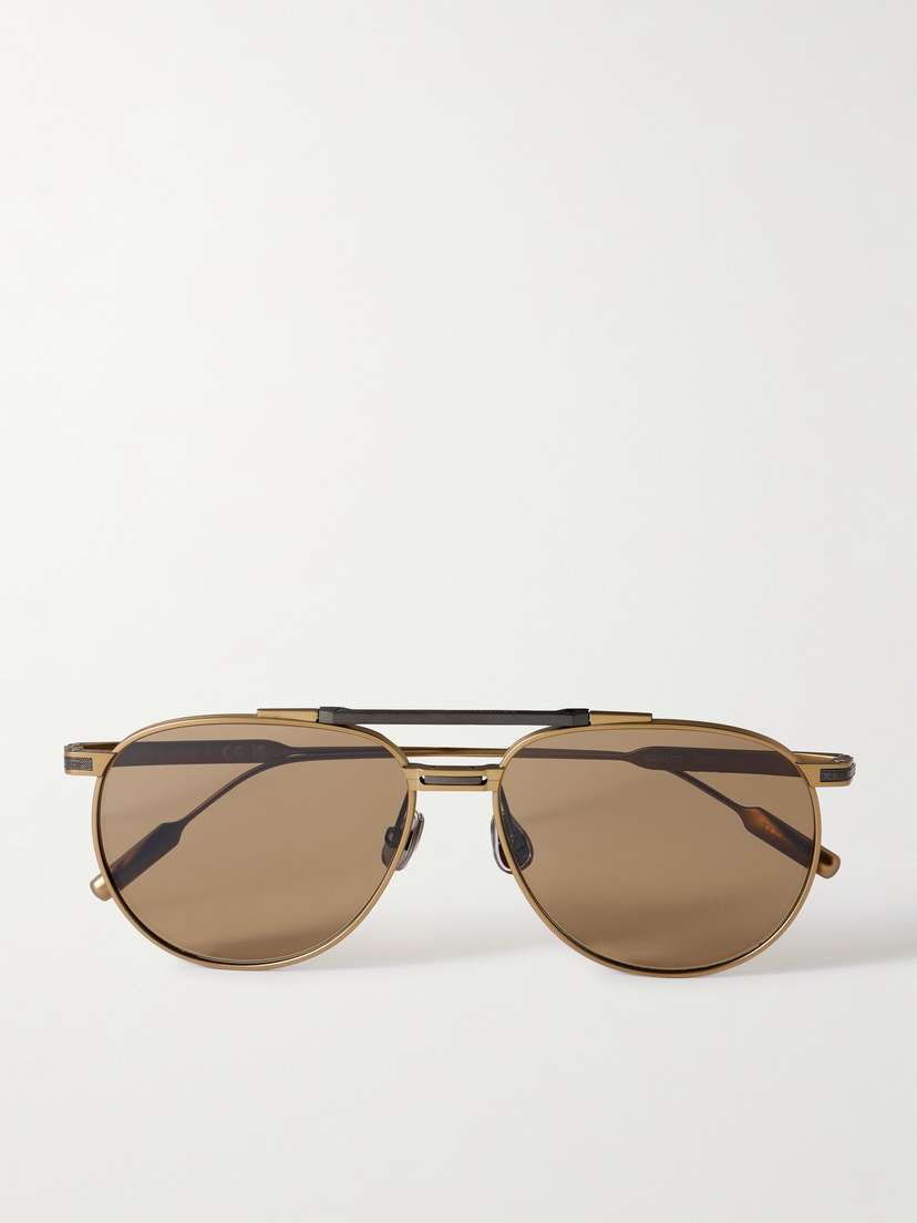 Brunello Cucinelli Aviator-style Titanium Sunglasses