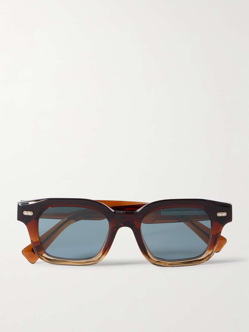 Brunello Cucinelli Jared D-frame Acetate And Rose Gold-tone Sunglasses