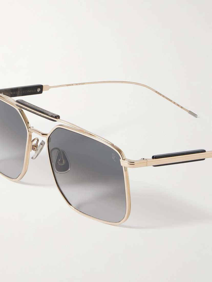 Aviator-style Gold-tone And Acetate Sunglasses | Image | 3