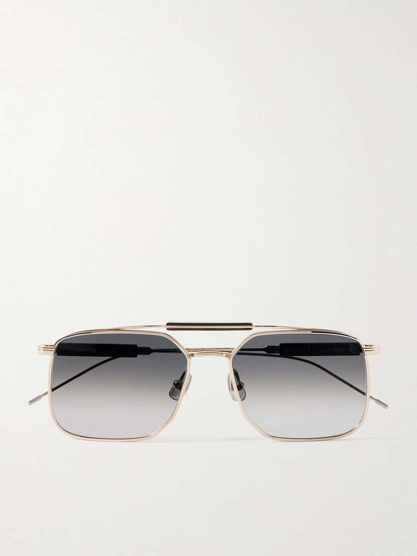 Aviator-style Gold-tone And Acetate Sunglasses | Image | 0