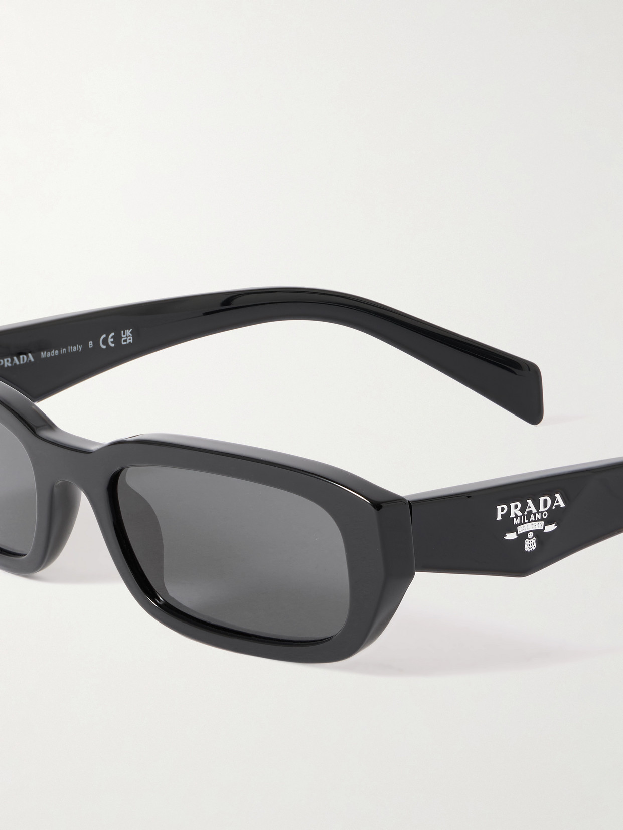 Prada Symbole Square-frame Acetate Sunglasses In Black