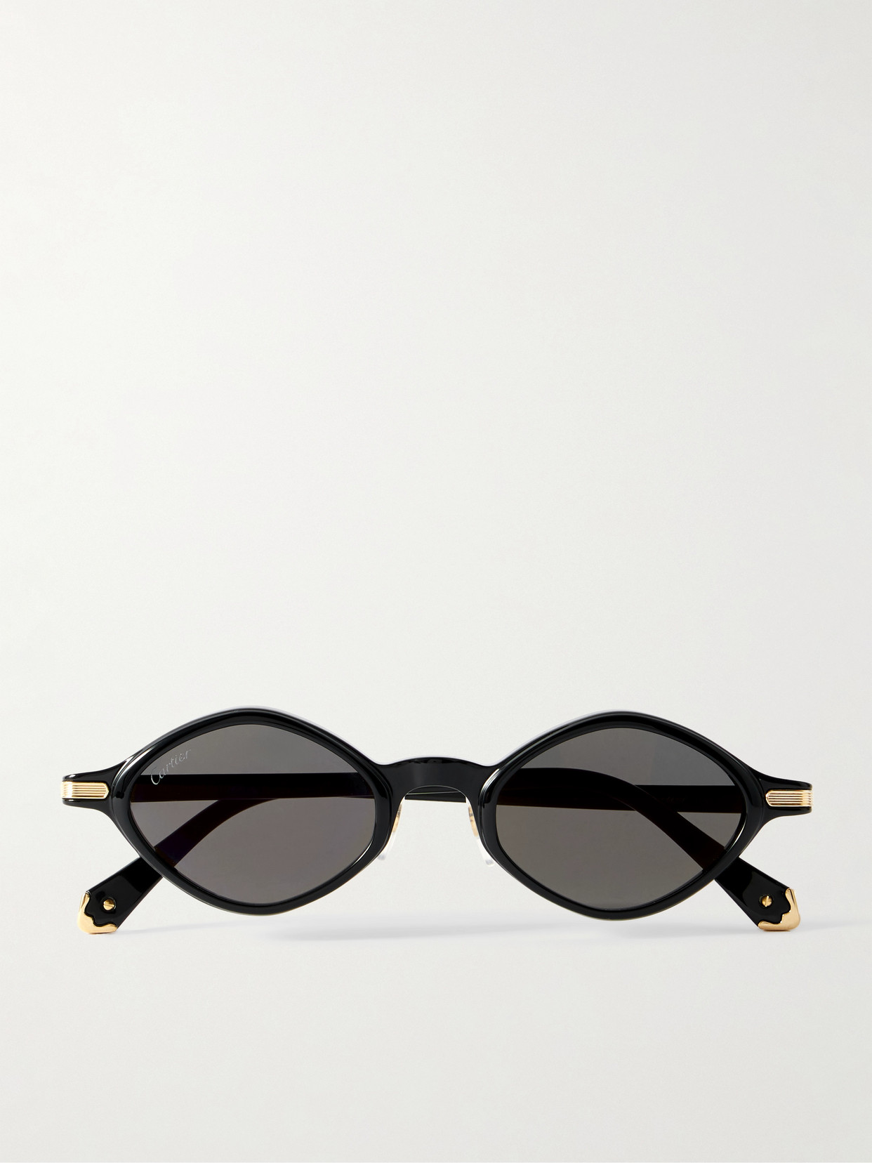 Cartier Eyewear - Signature Round-frame Acetate Sunglasses - Black
