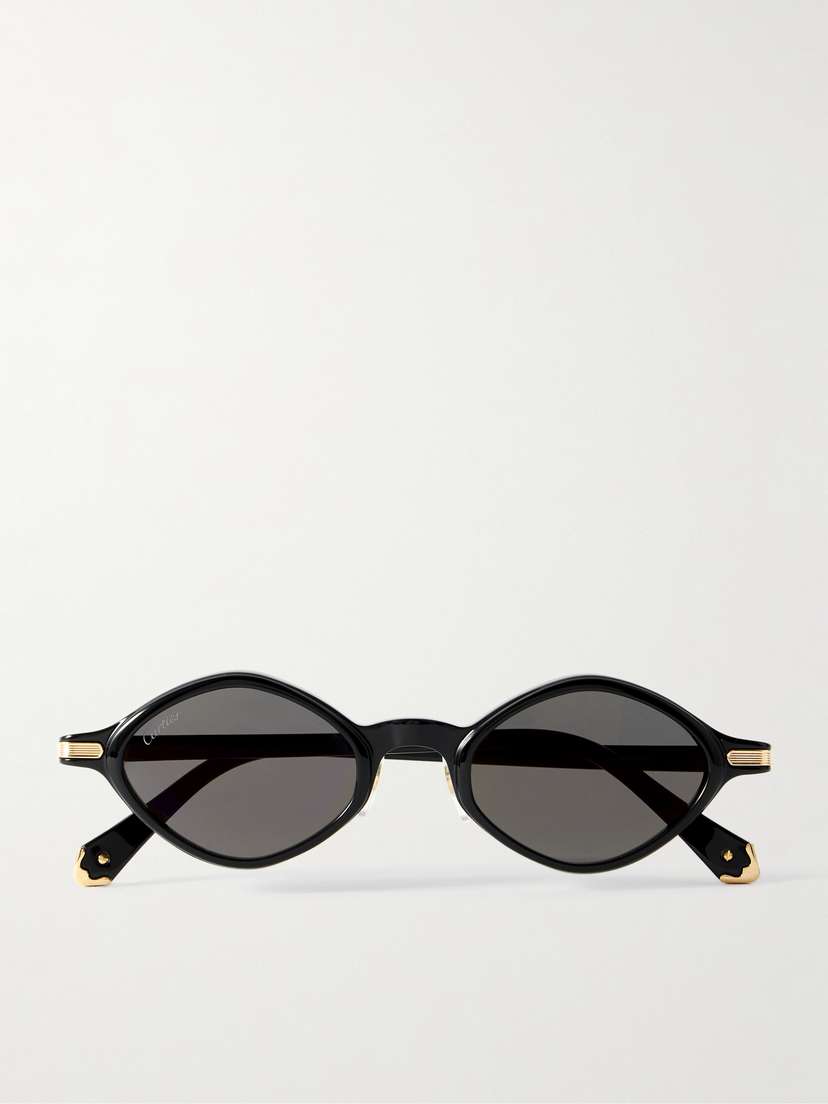 Cartier Eyewear Signature Round-frame Acetate Sunglasses