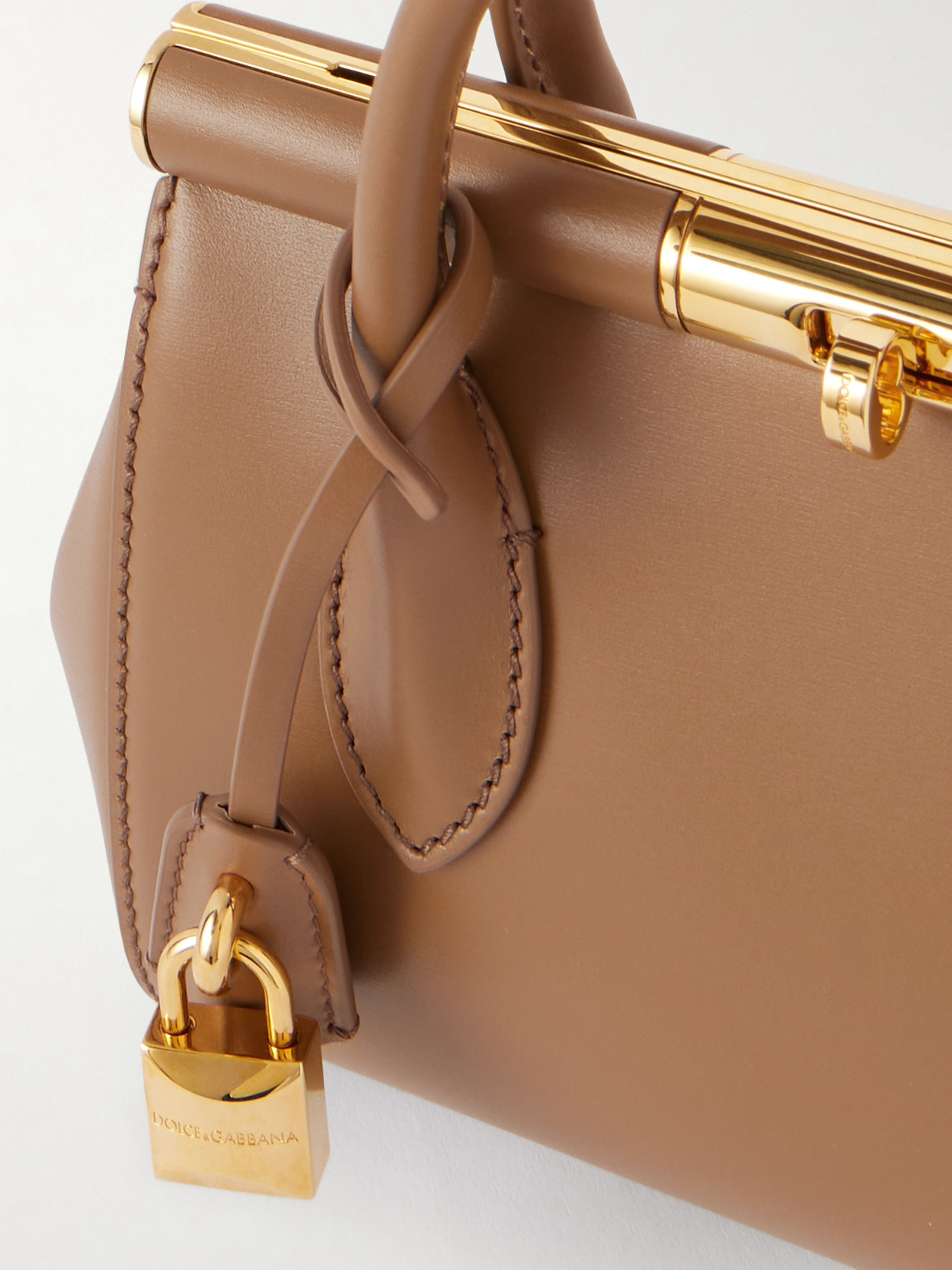 Dolce & Gabbana Marlene Day Mini Leather Tote In Brown