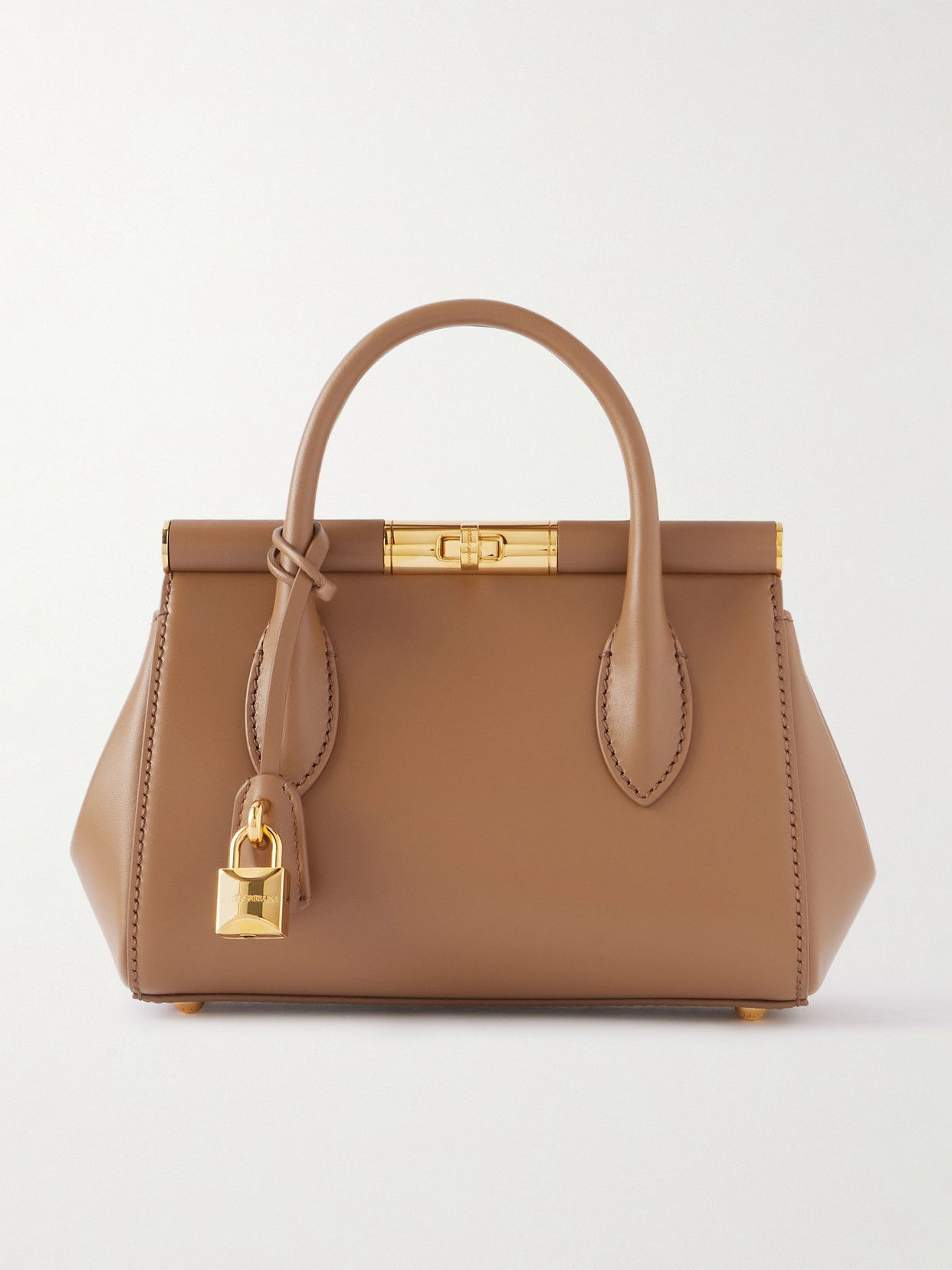 Dolce & Gabbana Marlene Day Mini Leather Tote In Brown