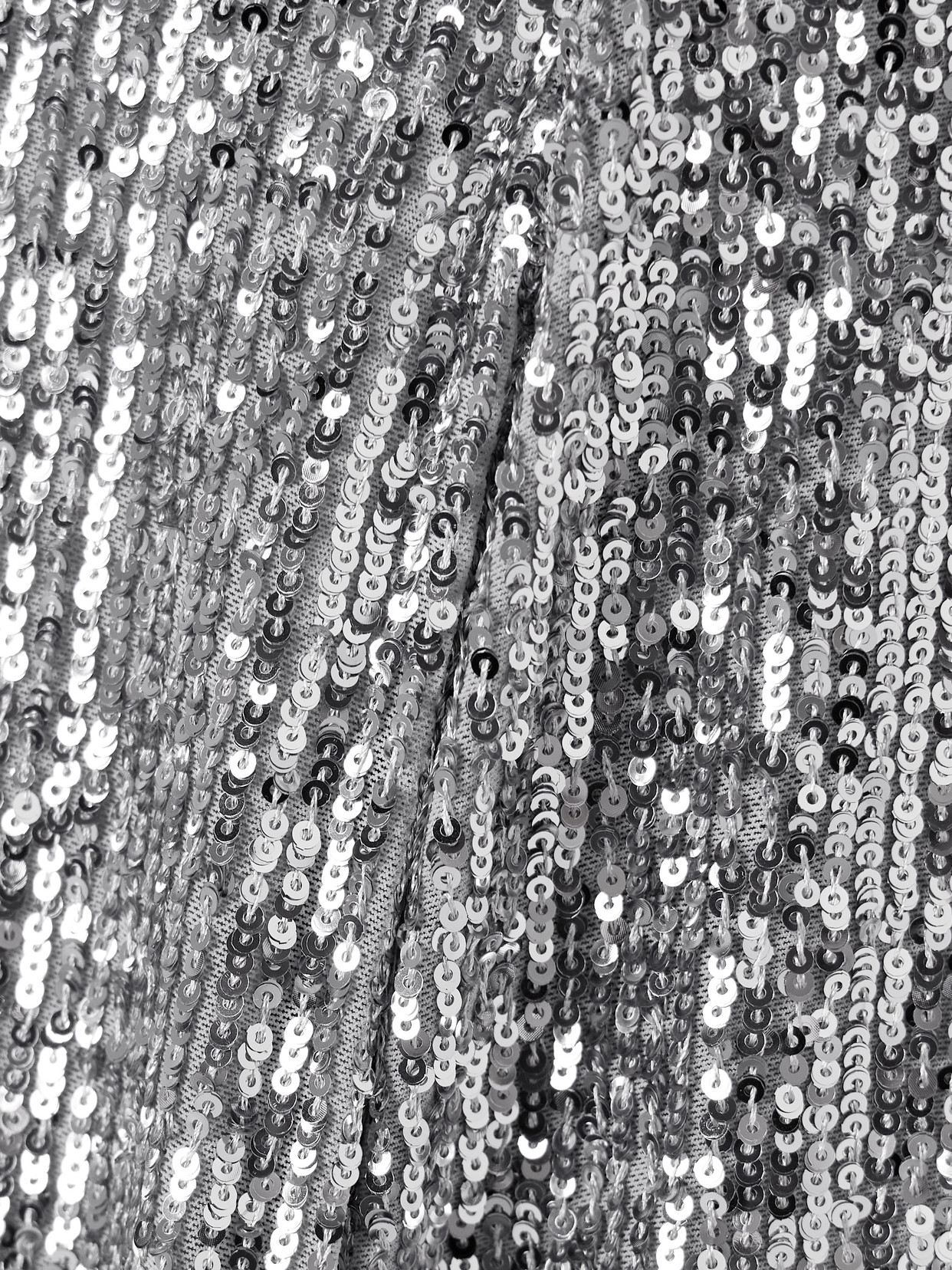 Rabanne Sequined Tulle Turtleneck Top In Gray
