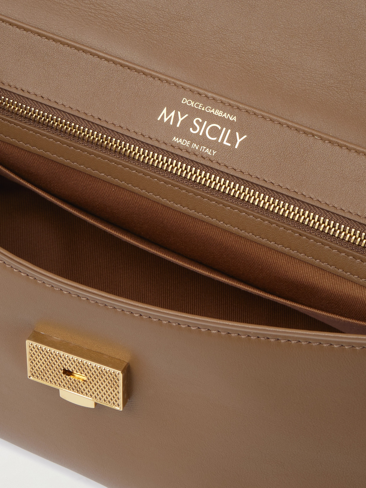 Dolce & Gabbana My Sicily Leather Shoulder Bag