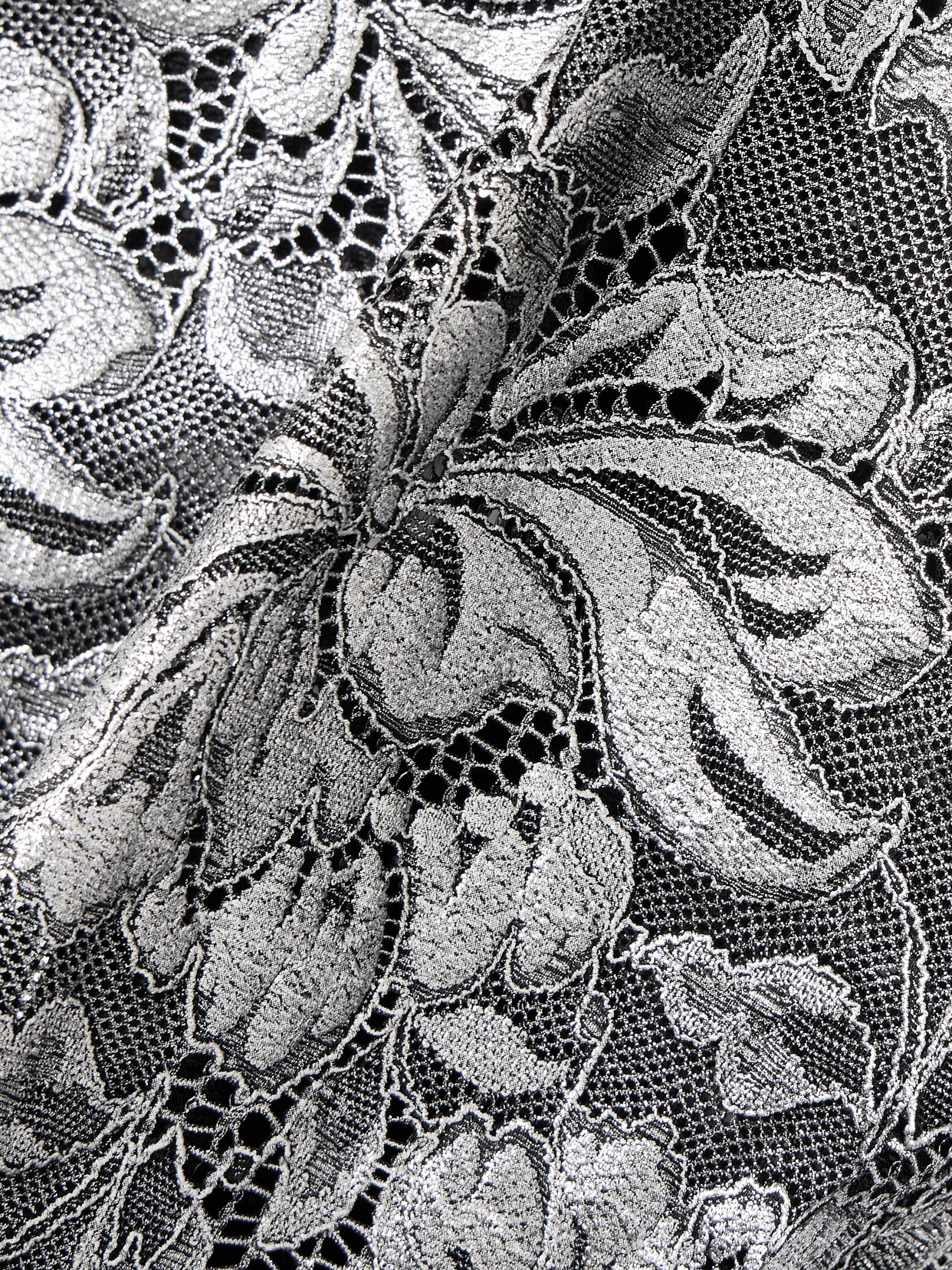 Rabanne Cropped Scalloped Stretch-lace Top