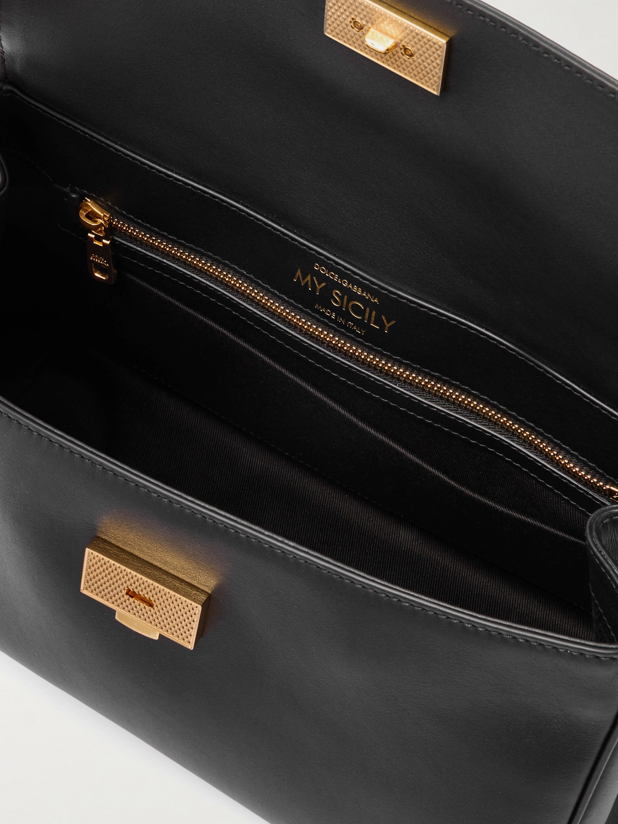 Dolce & Gabbana Sicily Leather Shoulder Bag