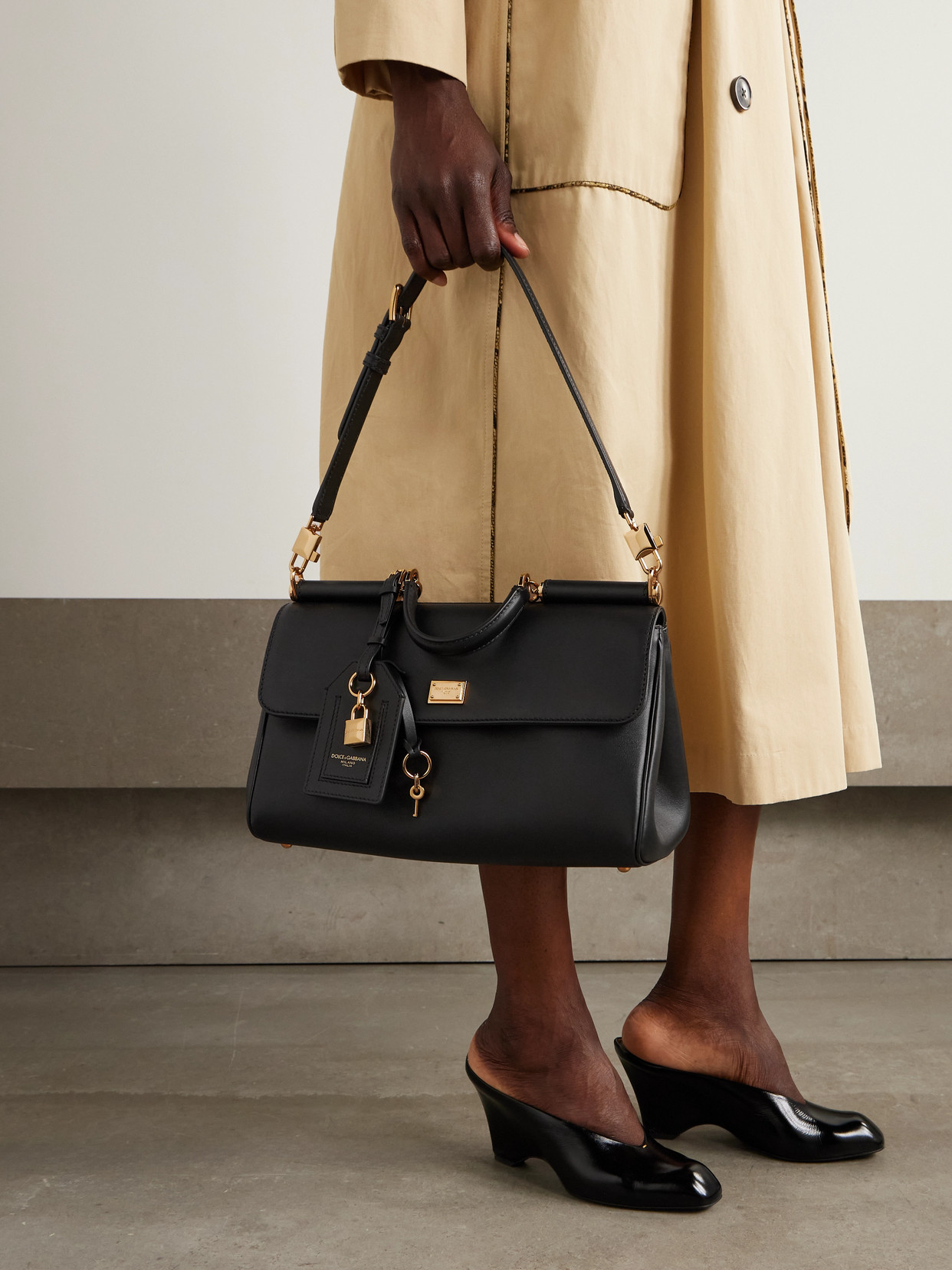 Dolce & Gabbana Sicily Leather Shoulder Bag