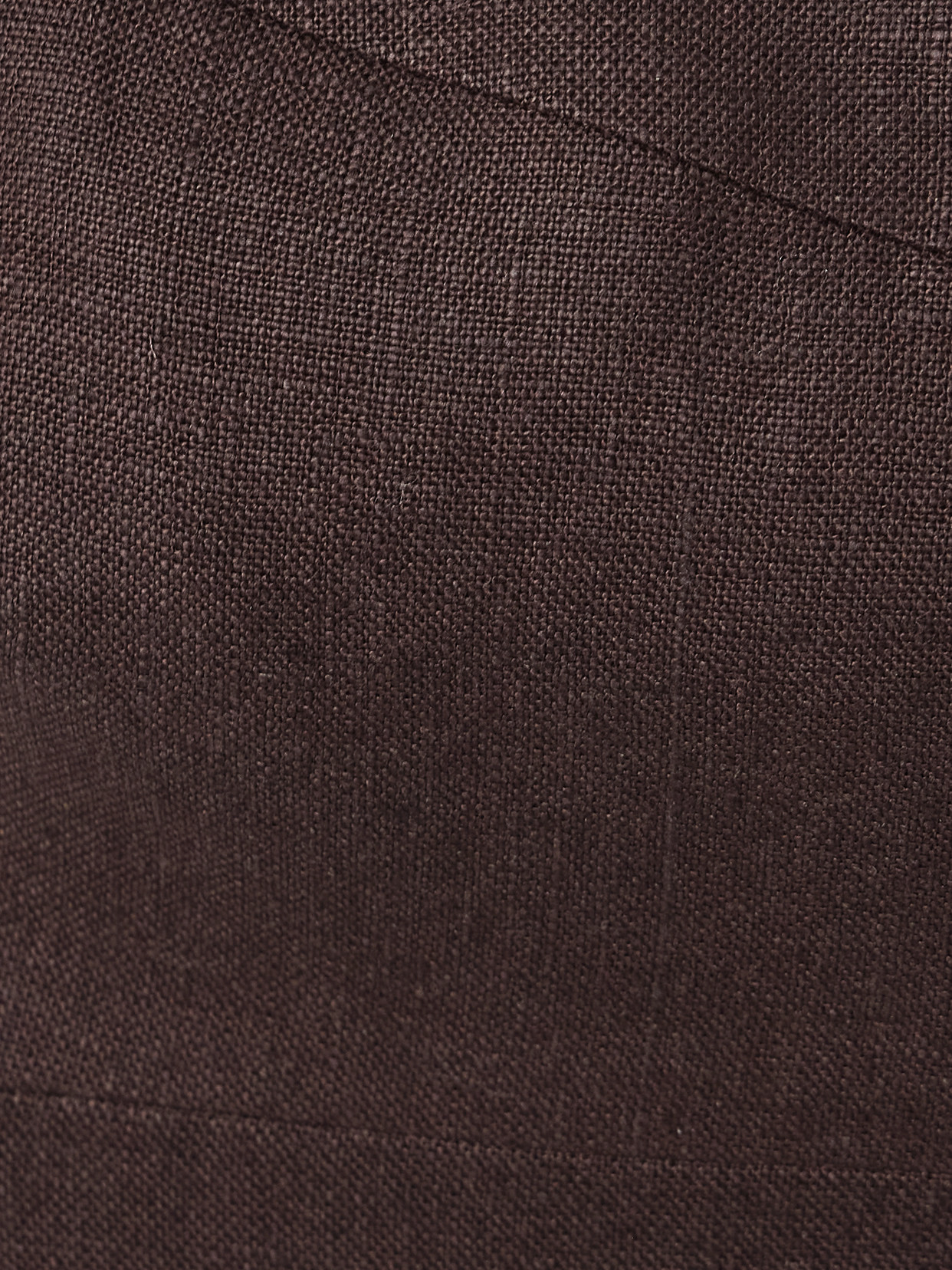Adam Lippes Bex Cropped Linen Top In Brown