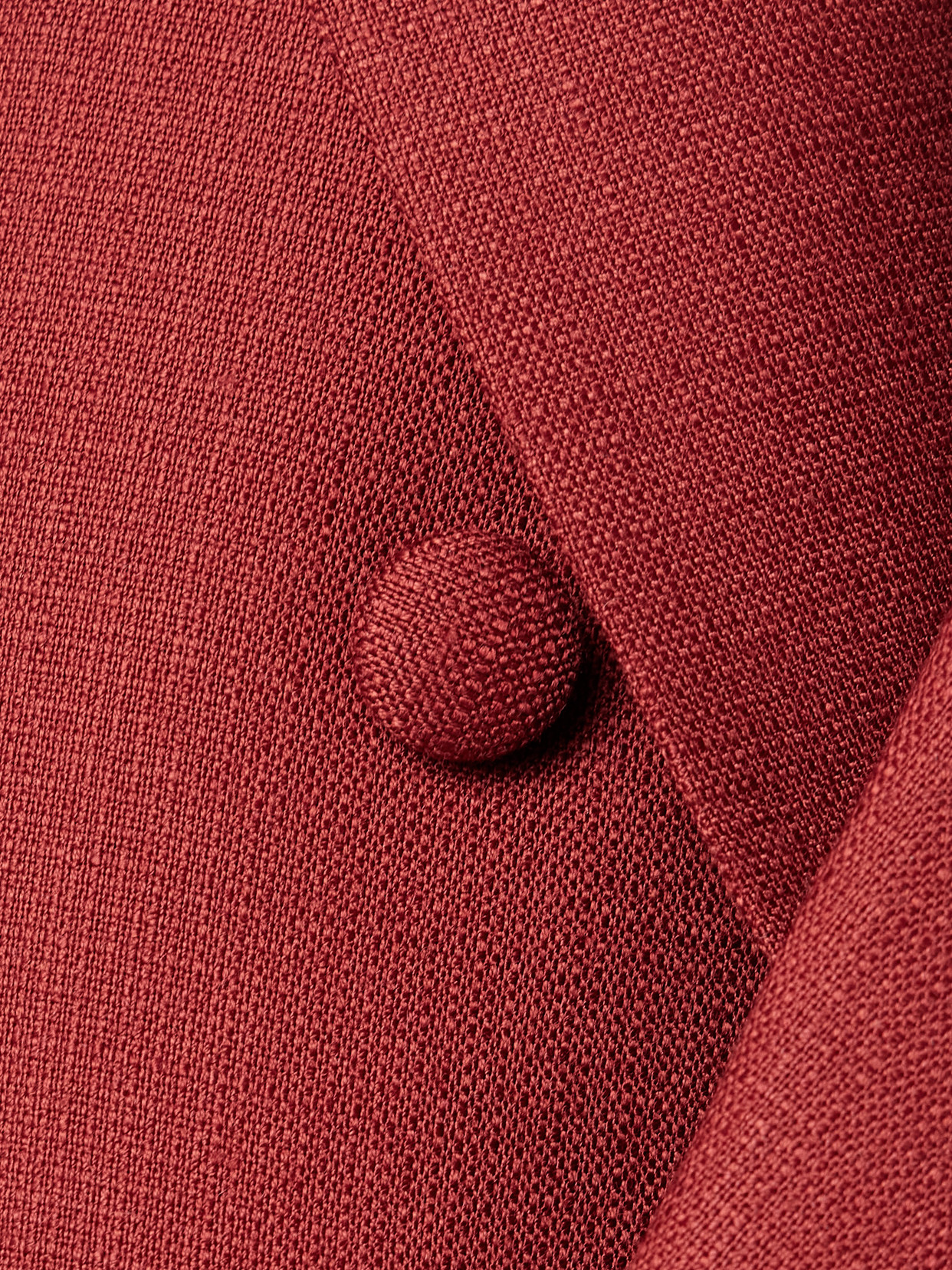 Adam Lippes Riva Double-breasted Canvas Blazer In Red