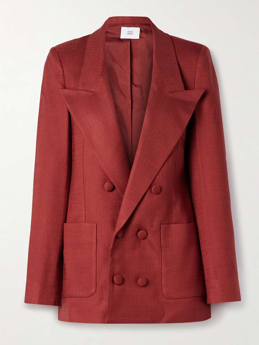 Adam Lippes Riva Double-breasted Canvas Blazer