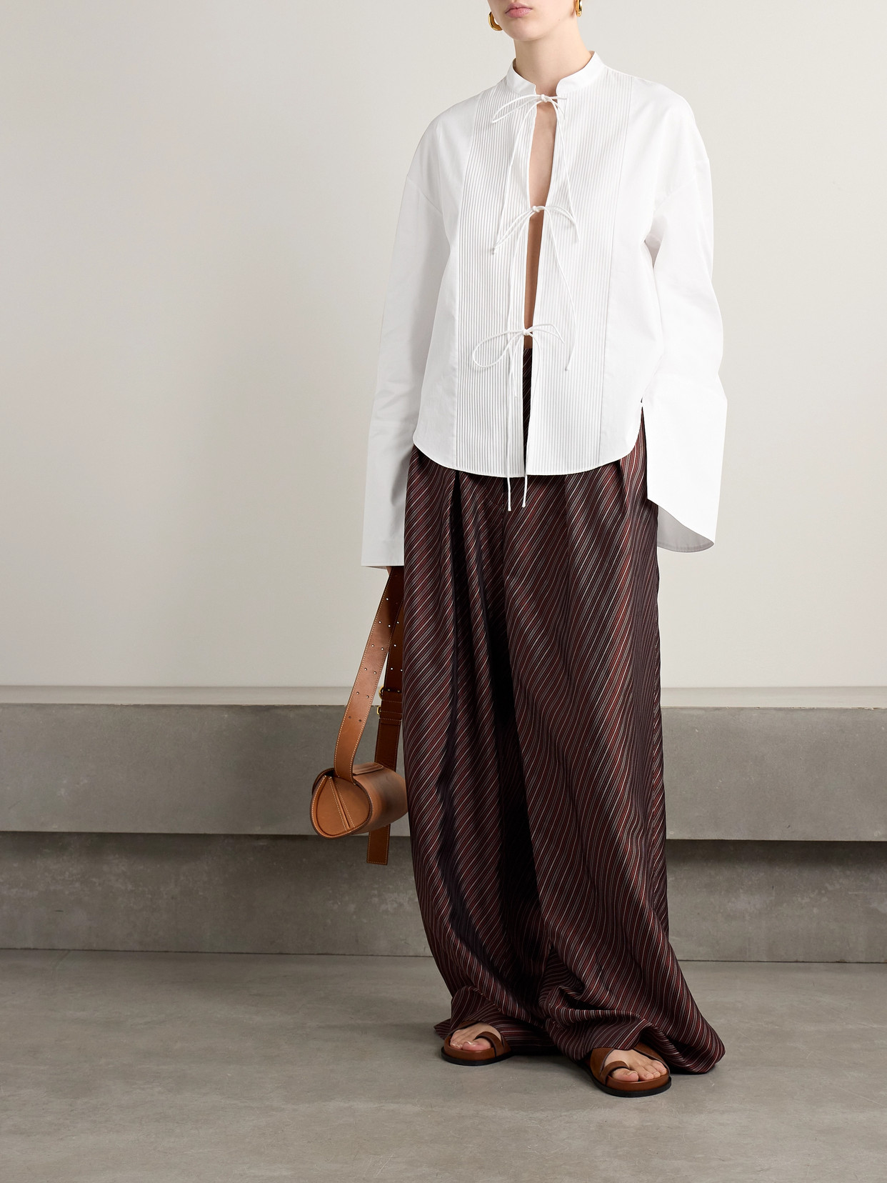 Mick Oversized Pintucked Organic Cotton-Poplin Shirt