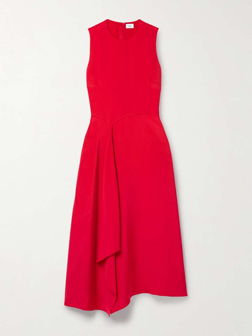Adam Lippes Lynn Draped Silk-crepe Midi Dress