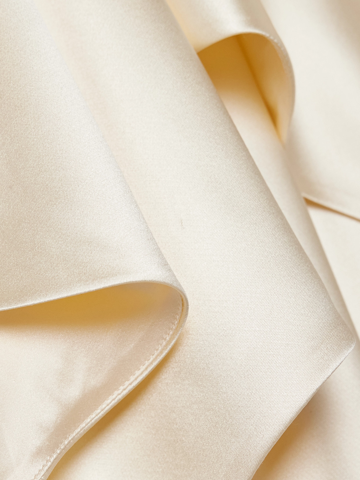 Adam Lippes Larys Layered Asymmetric Cape-effect Silk-charmeuse Maxi Dress In Neutral