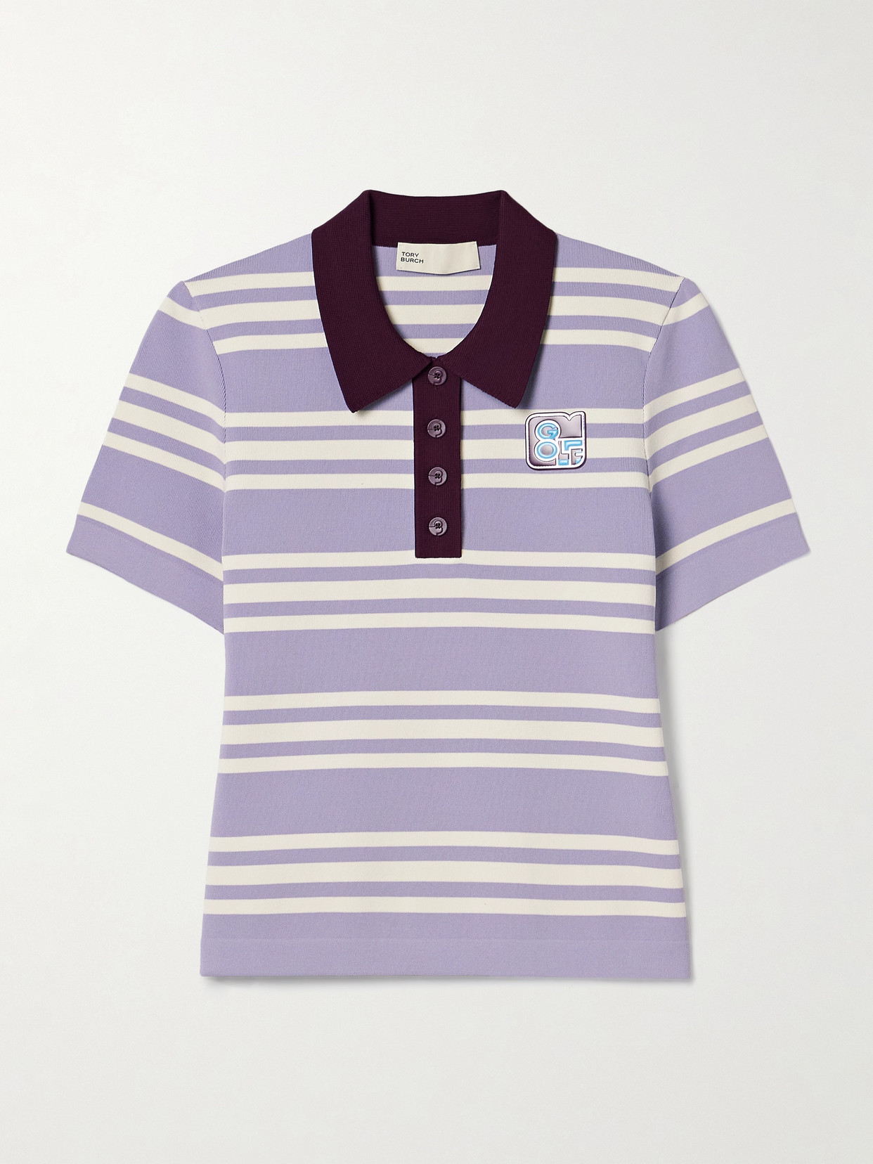 Tory Sport Tory Burch Viscose Polo In Purple