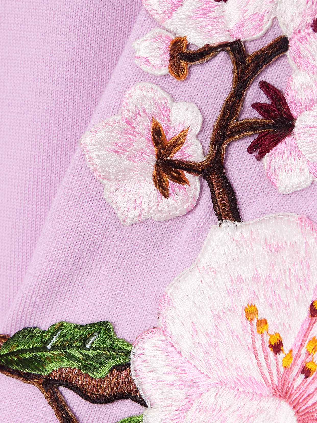 Oscar De La Renta Wool Floral Applique Cardigan In Pinksoft Pink