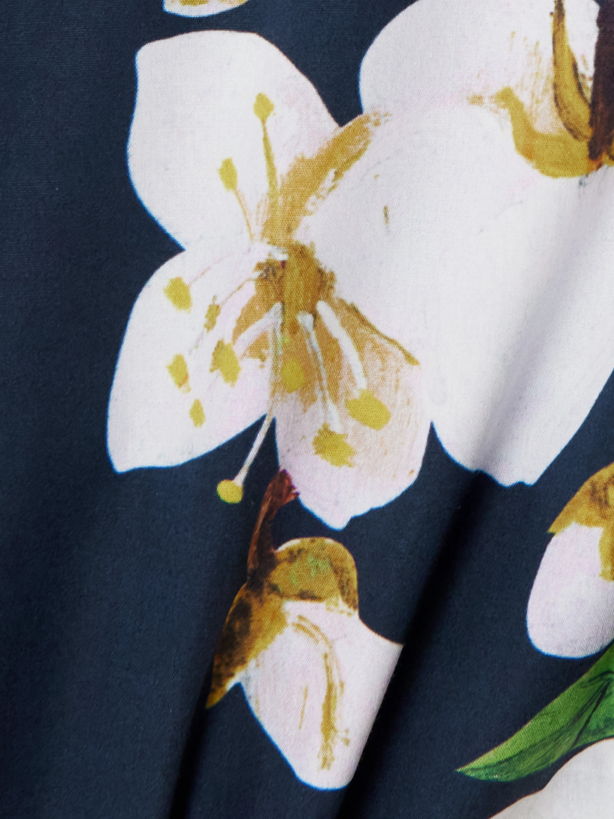 Oscar de la Renta Belted floral-print cotton-blend poplin midi shirt dress thumbnail