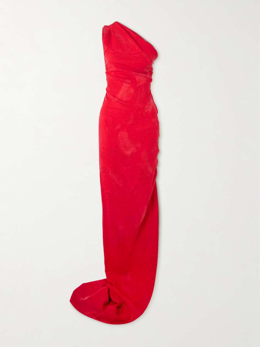 Vivienne Westwood Andreas One-shoulder Gathered Jacquard Gown