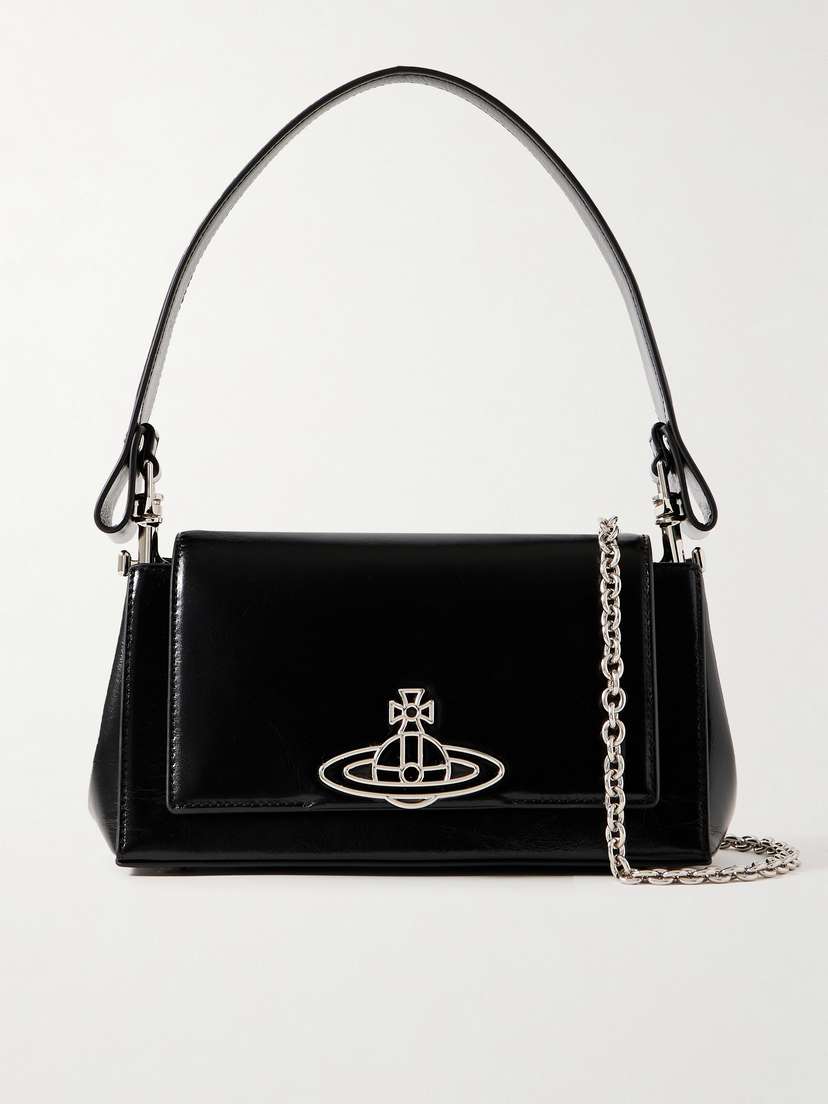 Vivienne Westwood Hazel Medium Embellished Leather Shoulder Bag