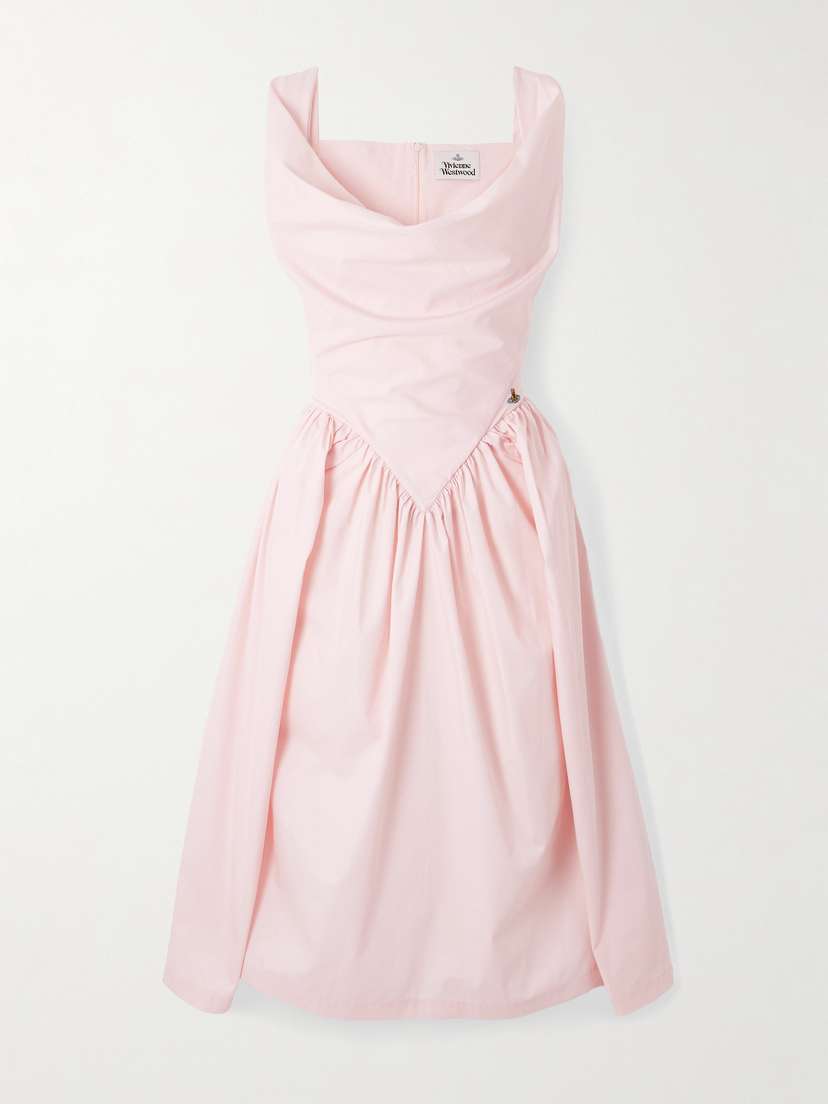 Vivienne Westwood Sunday Gathered Cotton-poplin Midi Dress